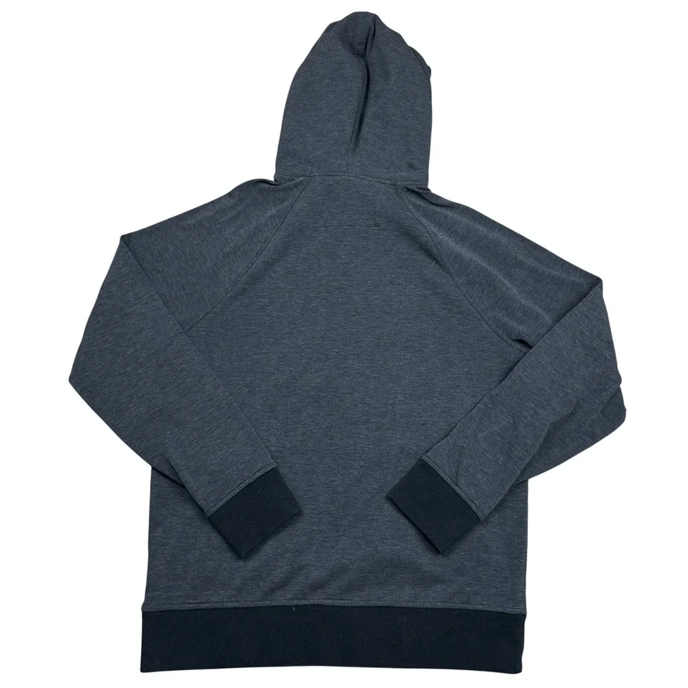 Banana Republic Polartec Hoodie Mens Medium Charcoal Gray Fleece Pullover Warm